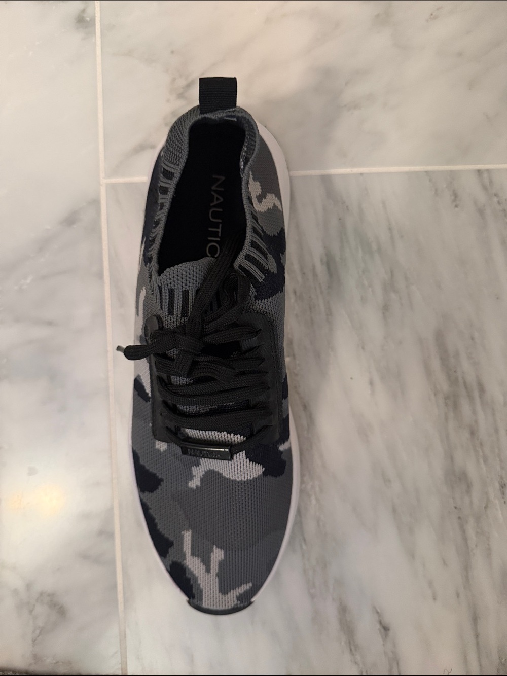Nautica Women’s Black & Gray Camo Knit Sneaker